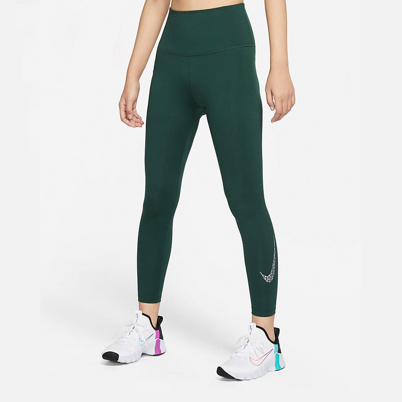 

Тайтсы Nike High Waist Training Quick Dry, зеленый