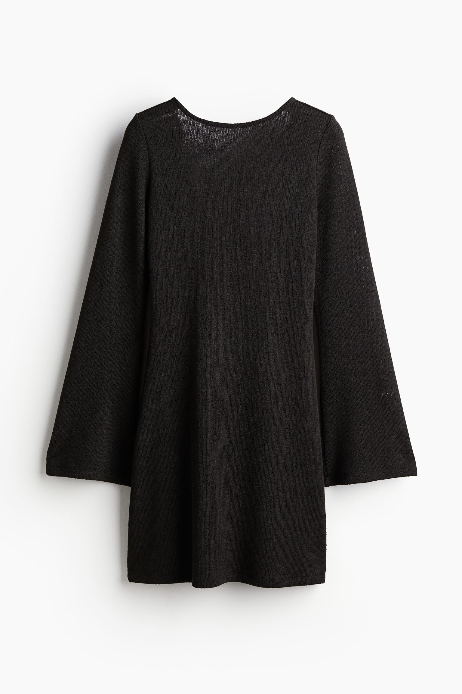 Платье H&M Open-back Knit, черный платье fracomina шифон вечернее прямой силуэт открытая спина размер m зеленый