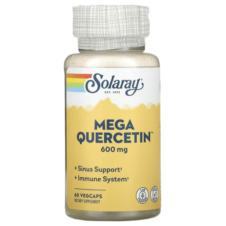 Мега кверцетин Mega Quercetin, 600 мг, 60 растительных капсул, Solaray мега берн 60 капсул biform
