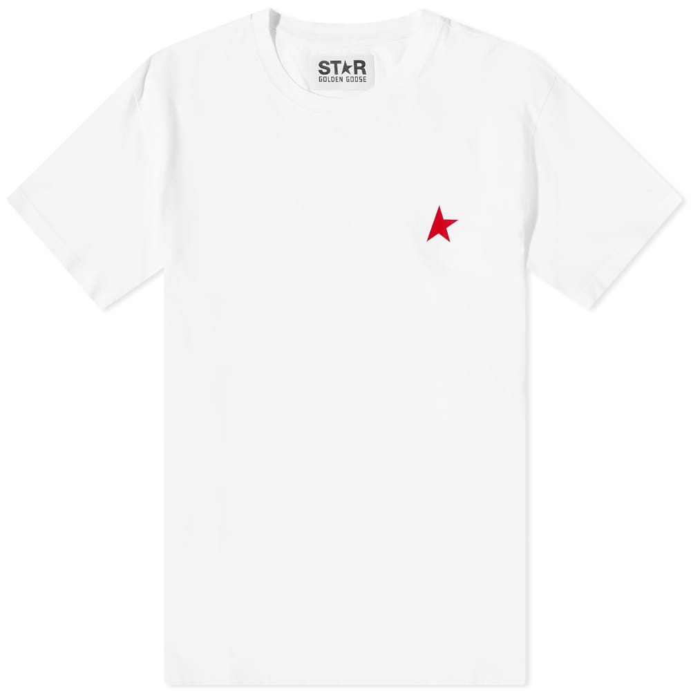 футболка asics small chest logo tee размер m синий Футболка Golden Goose Small Star Chest Logo Tee