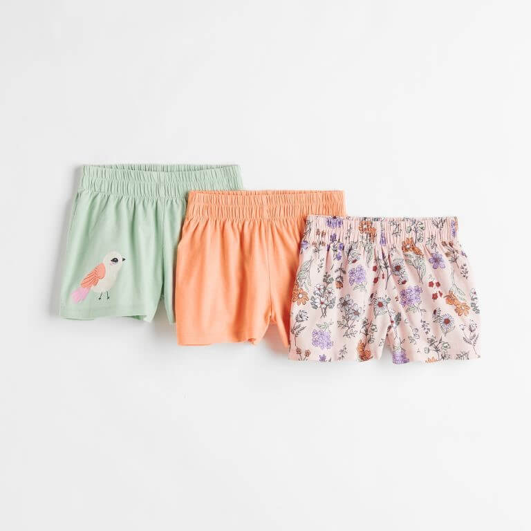 

Комплект из трех шорт из джерси H&M, светло-зеленый