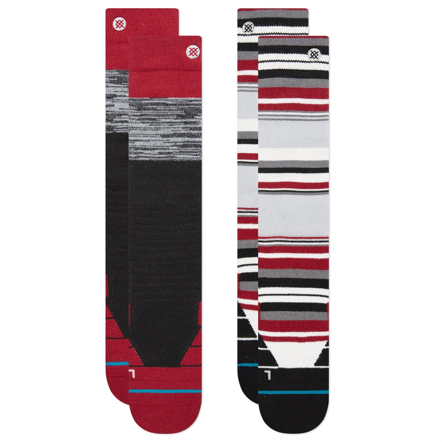 

Носки Stance Blocked Snow комплект из 2 пар, красный