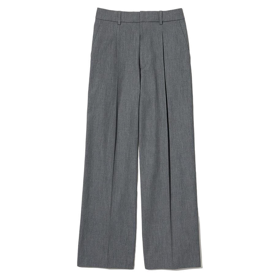 

Брюки Uniqlo Wide-Fit Pleated Pants, серый