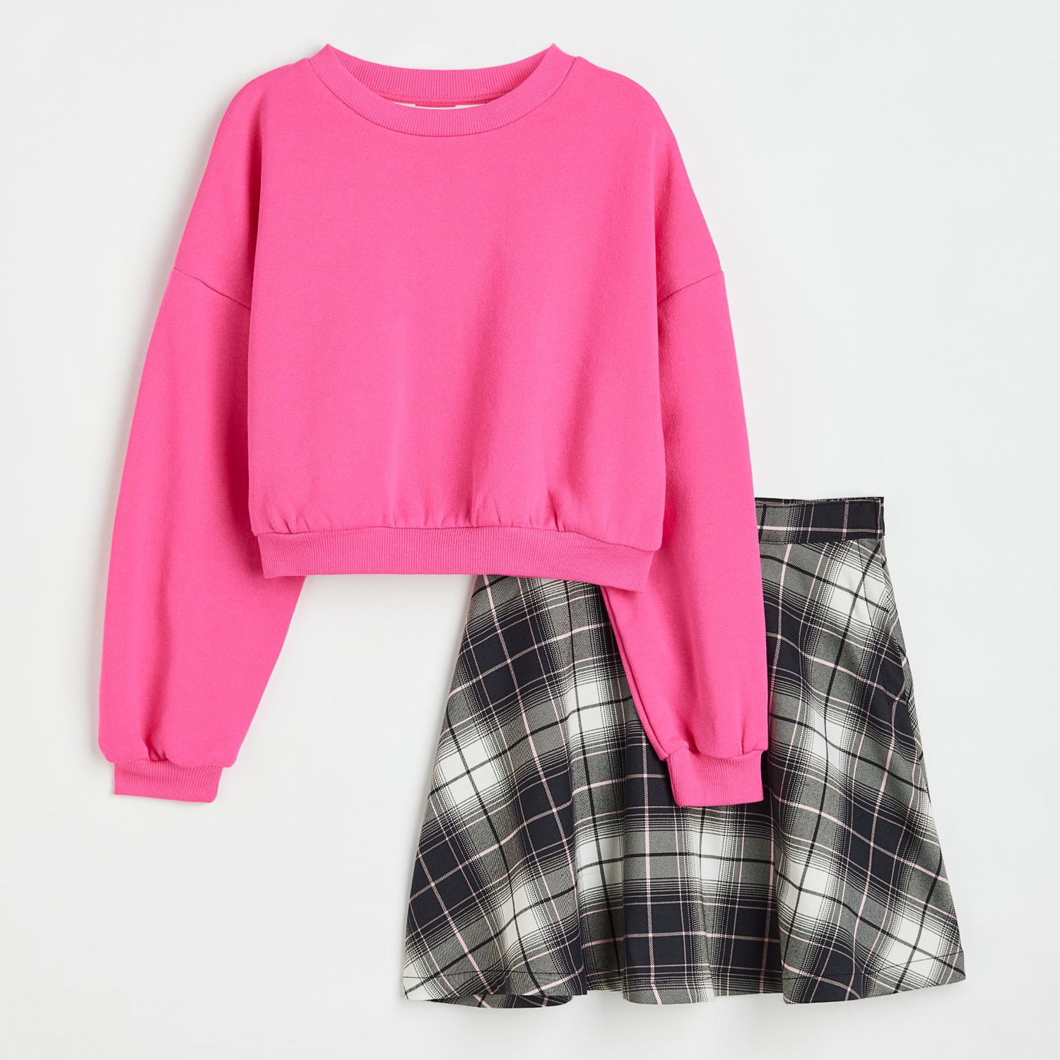 

Набор из 2 предметов H&M Plaid, розовый