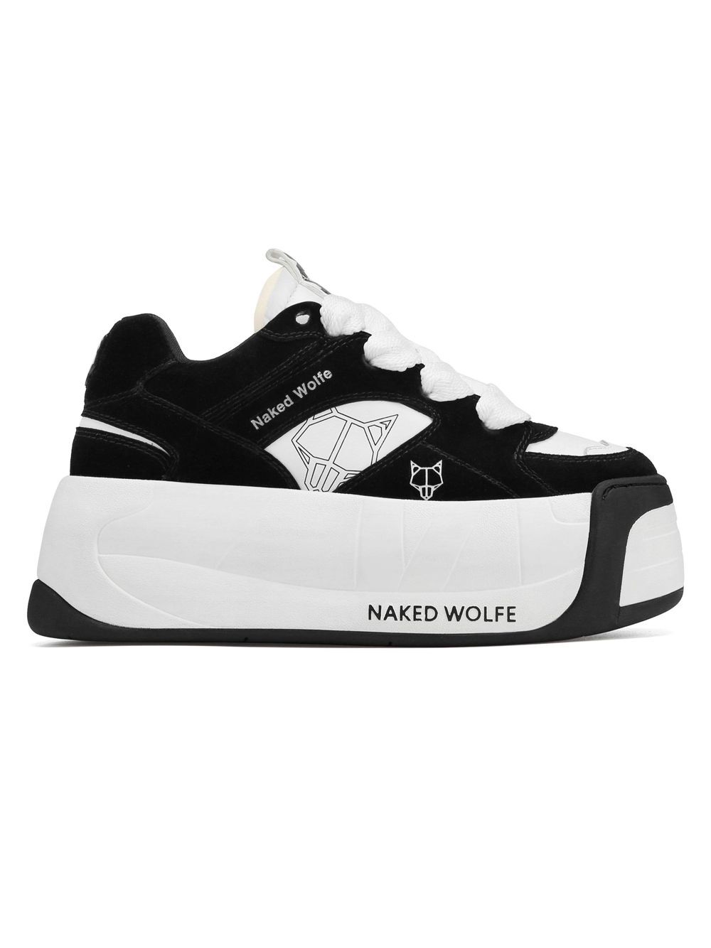 

Snatch Черно-белые низкие кеды Naked Wolfe, черный