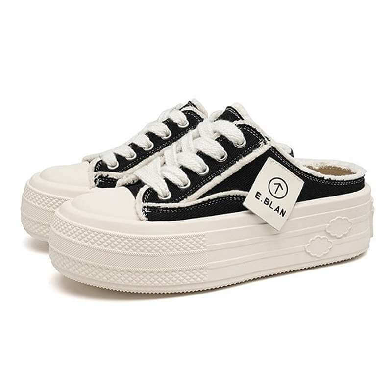 

Кеды Eblan Half Slippers (размер 40), черный/белый