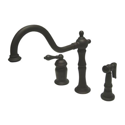 Смеситель для бара Kingston Brass Heritage с боковым распылителем, oil rubbed bronze - фото