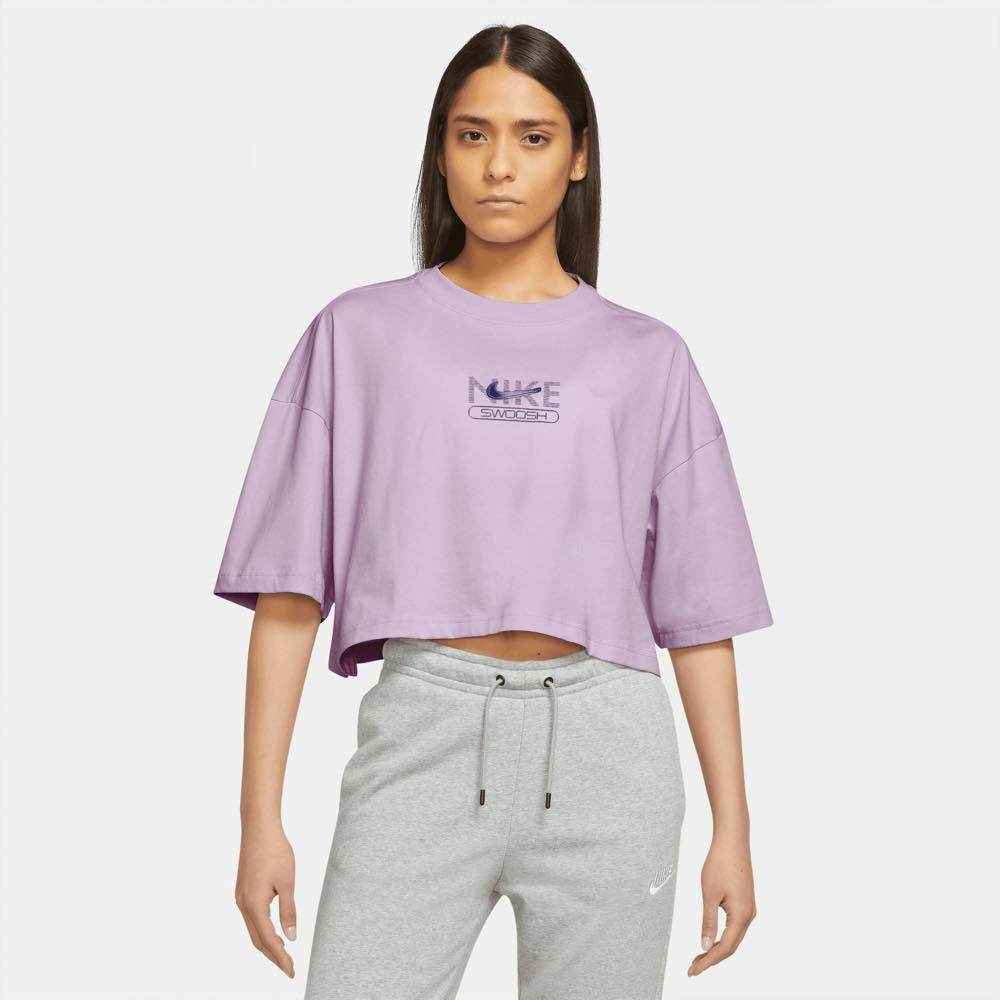 

Футболка Nike Sportswear Swoosh Crop SS Tee W, розовый