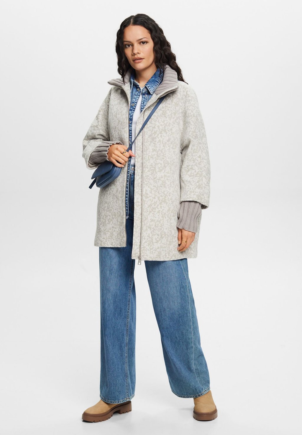 

Платье классическое Esprit SG-083EO1G329 FANCYSTRUCWO, светло-серое, Серый