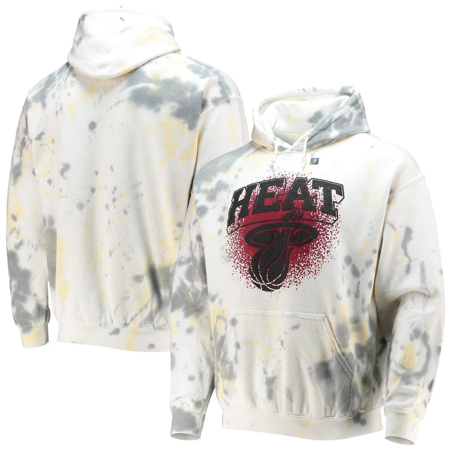 

Мужской пуловер с капюшоном для мужчин Junk Food Cream Miami Heat Tie-Dye