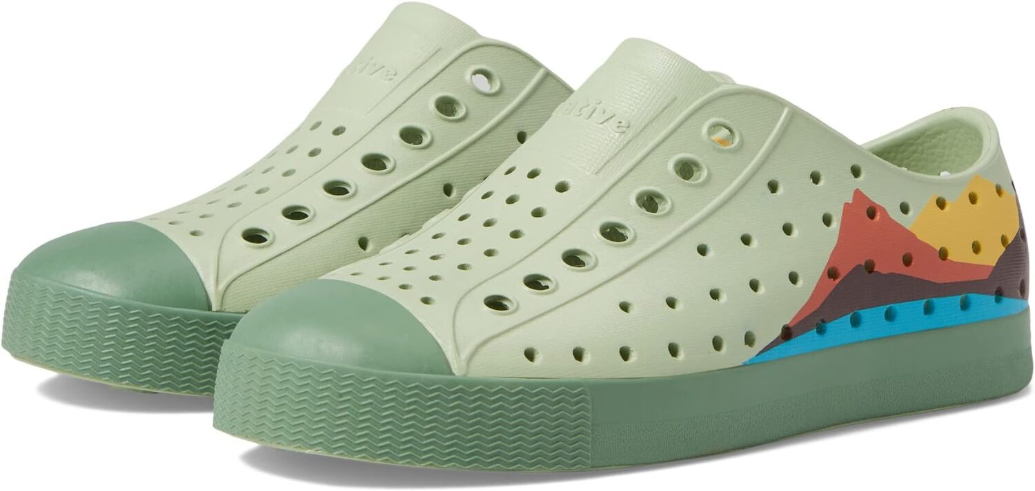 

Кроссовки Jefferson Block Native Shoes Kids, цвет Tea Green/Loch Green/Crater Mountain Block