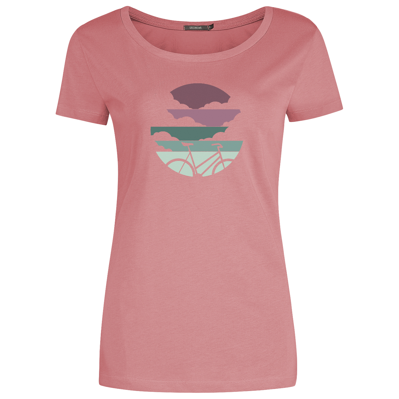 

Футболка Greenbomb Bike Cloud Loves T-Shirt Cotton, цвет Old Rose