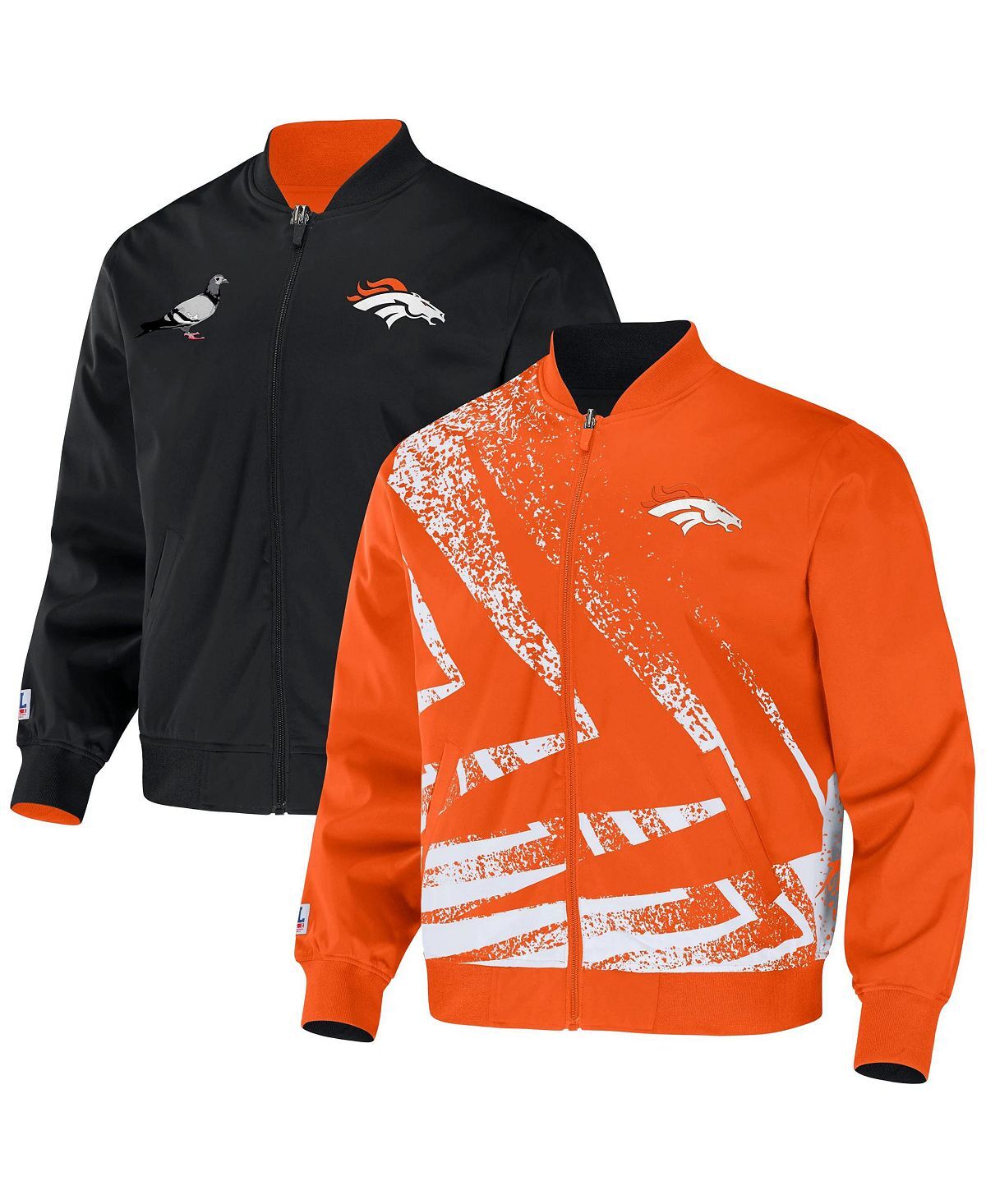 

Мужская двусторонняя нейлоновая куртка nfl x staple orange denver broncos с вышивкой NFL Properties, Оранжевый