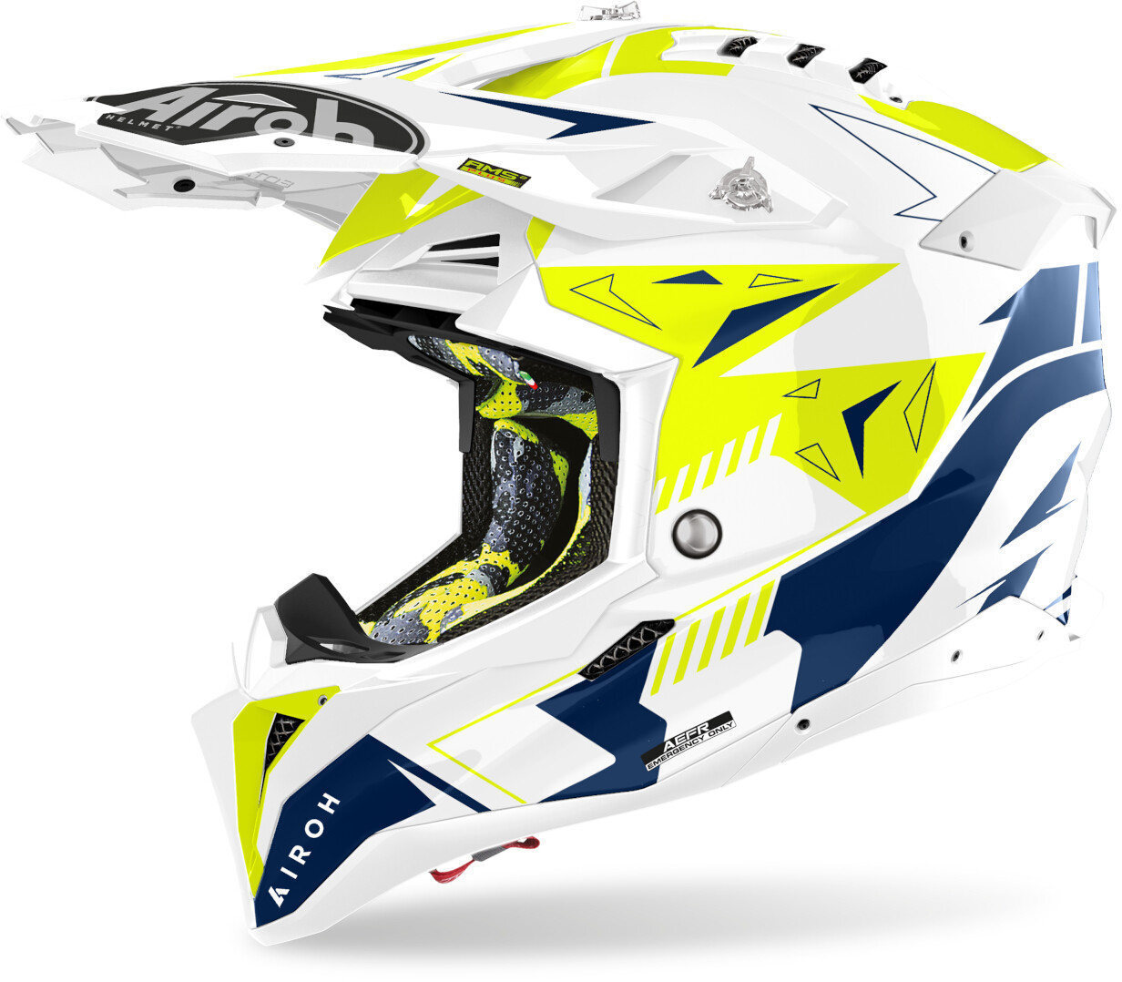 

Airoh Aviator 3 Spin Шлем для мотокросса, желтый/синий