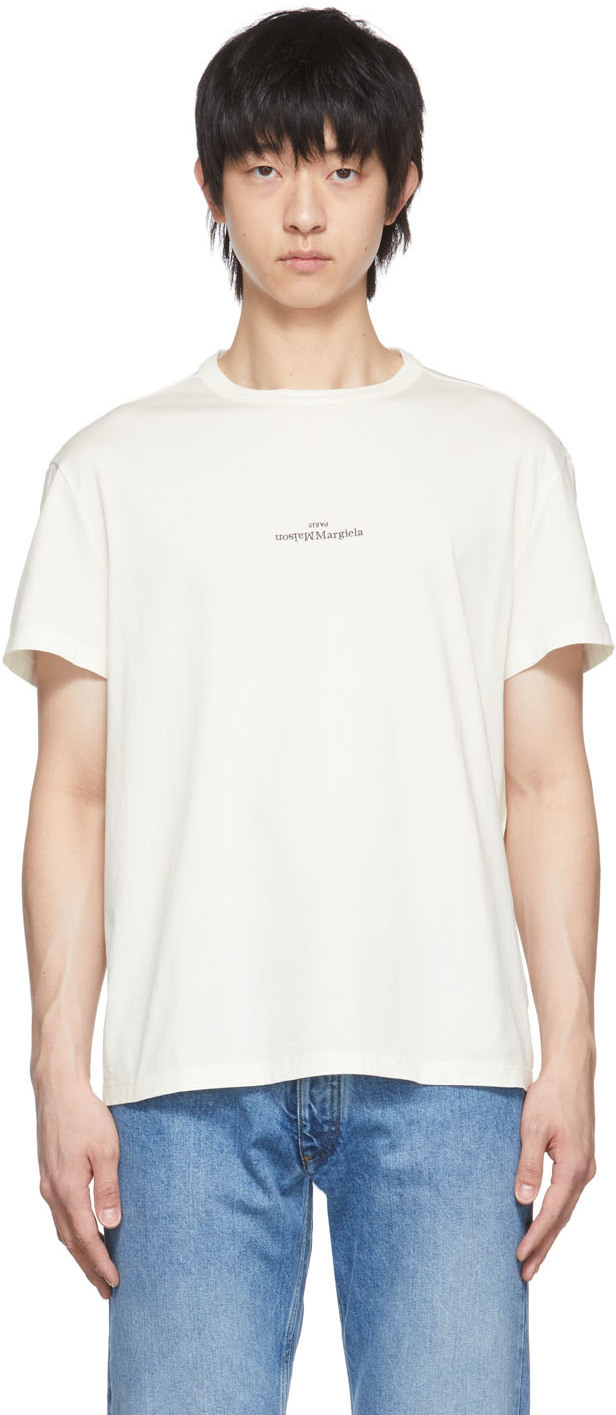 

Белая хлопковая футболка Maison Margiela, Белый
