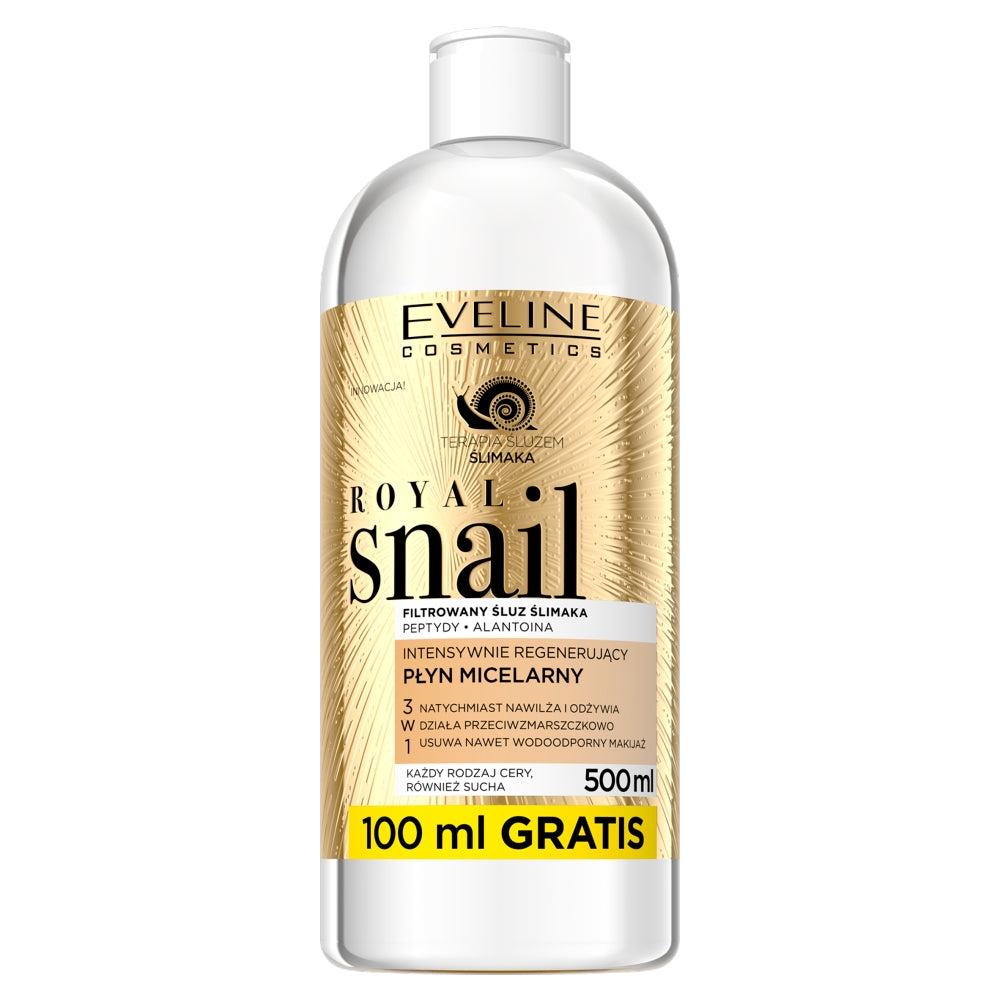 Eveline Cosmetics Royal Snail интенсивно регенерирующая мицеллярная вода 3в1 500мл цена и фото