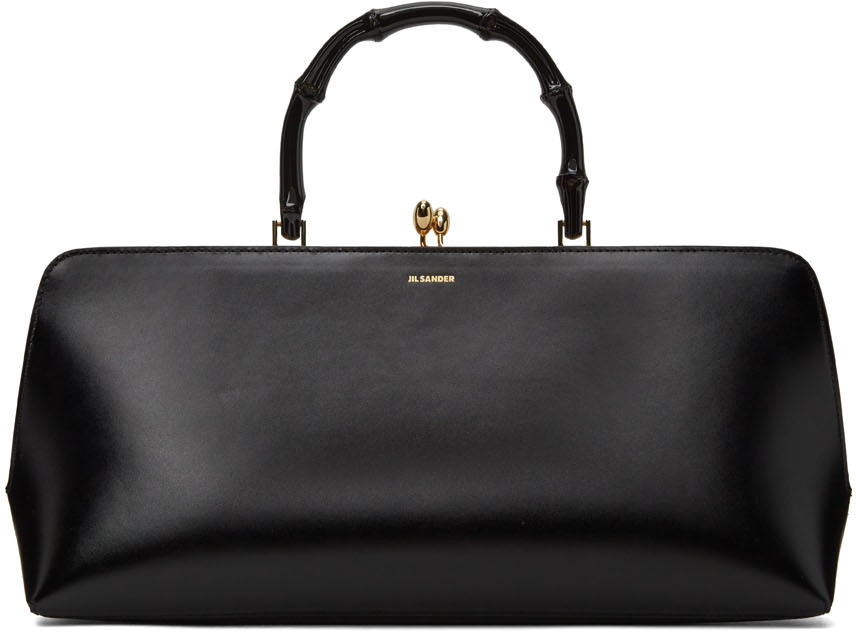 

Черная сумка с рамкой среднего размера Bambu Goji Jil Sander