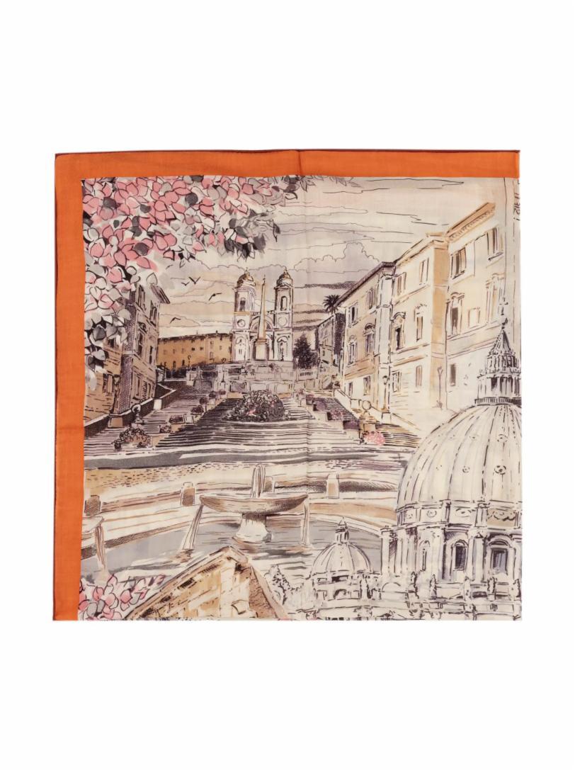 

Платок с принтом Carre Roma La Citta Loro Piana