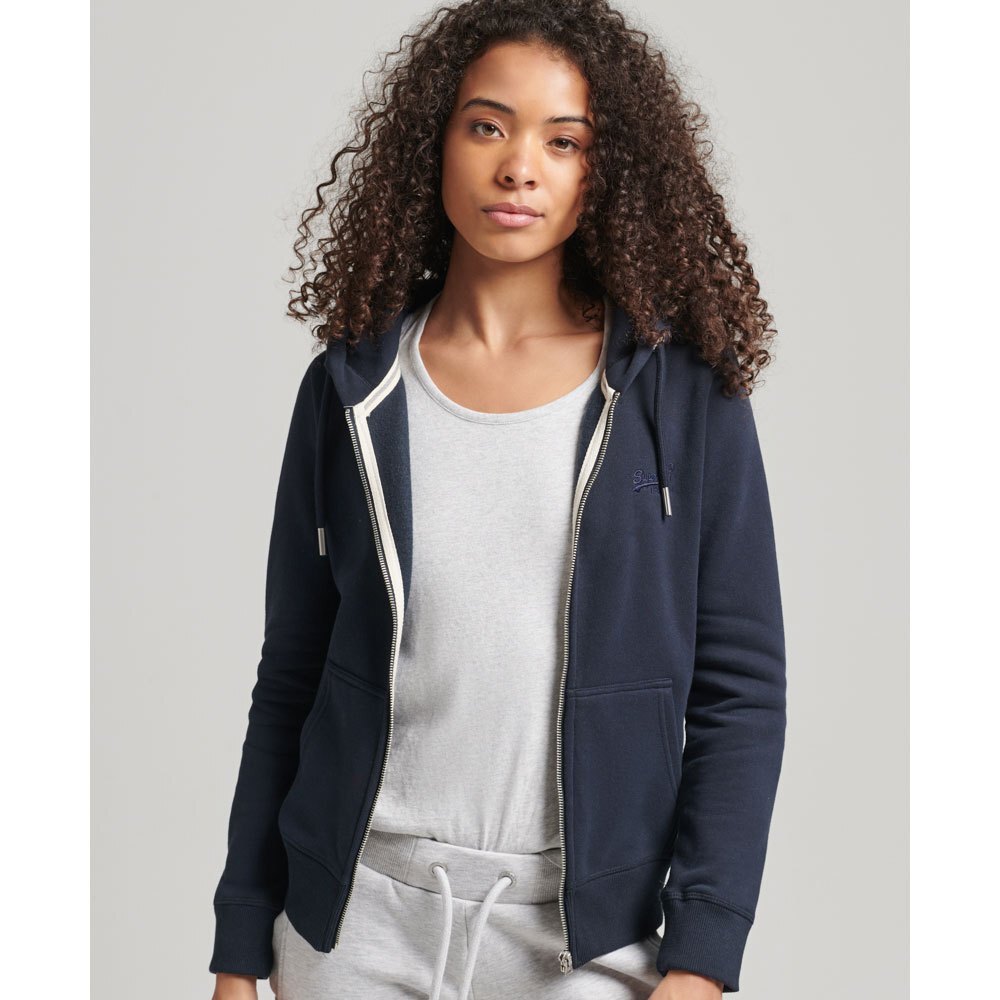 

Толстовка Superdry Vintage Logo Emb Full Zip, синий