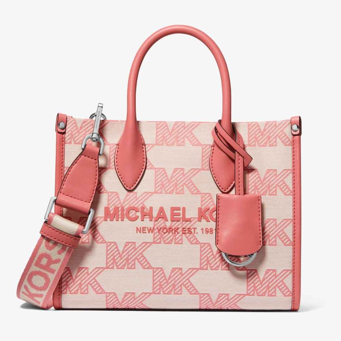 

Сумка Michael Michael Kors Mirella Small Logo Jacquard, розовый