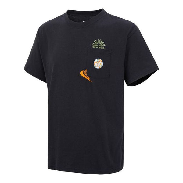 

Футболка Men's Nike Logo Pocket Printing Round Neck Short Sleeve Black T-Shirt, Черный