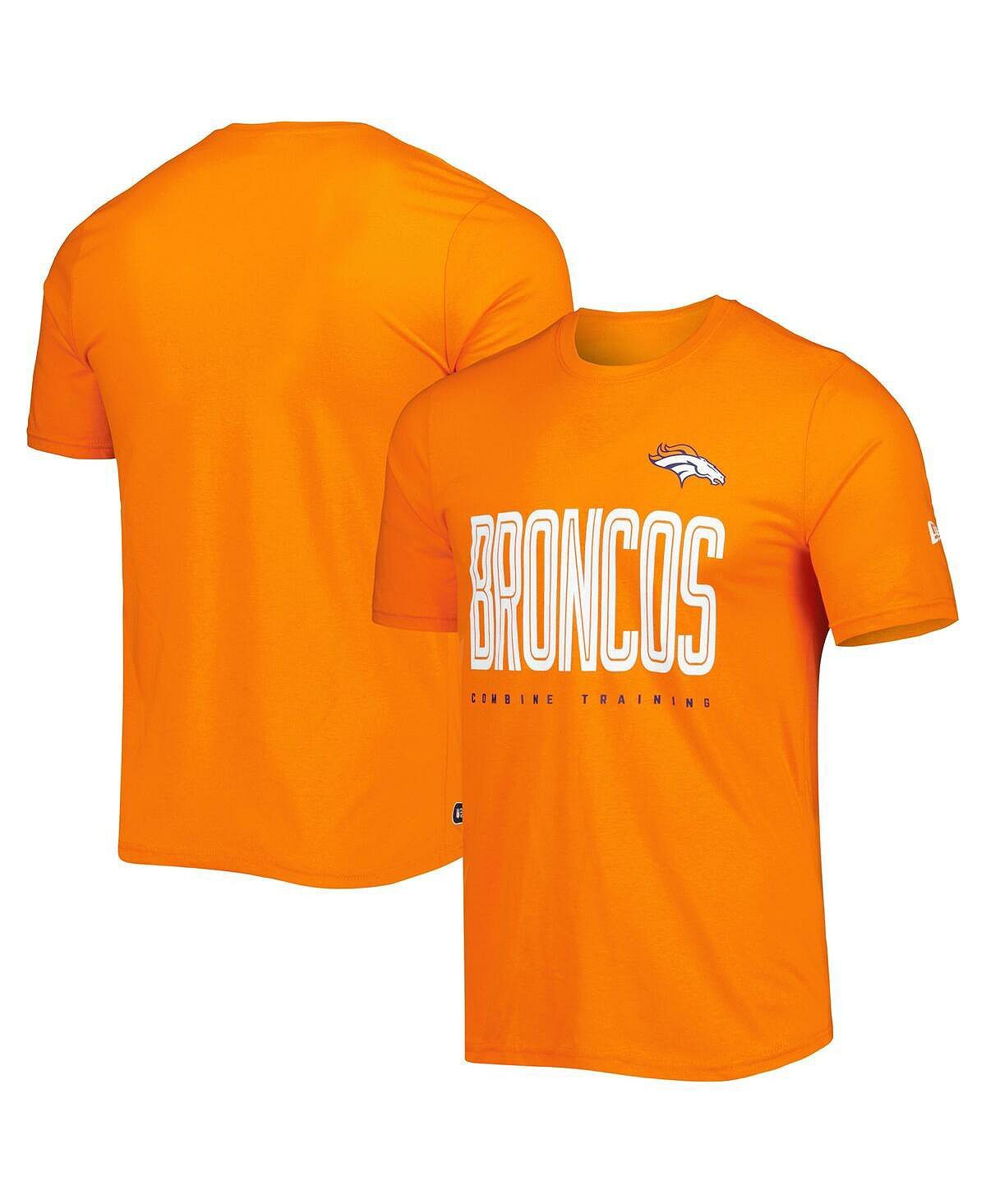 

Мужская оранжевая футболка denver broncos combine authentic training huddle up New Era