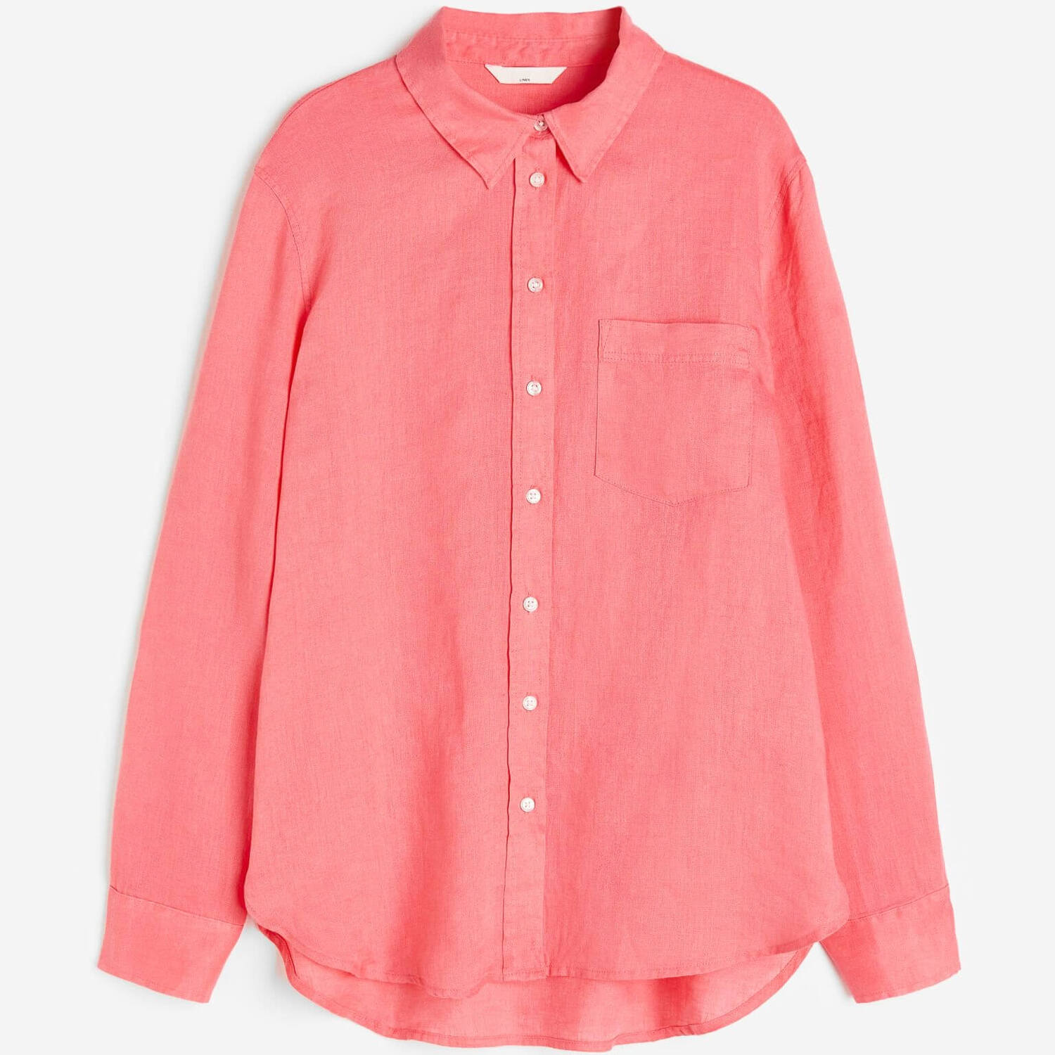 

Рубашка H&M Linen, коралловый