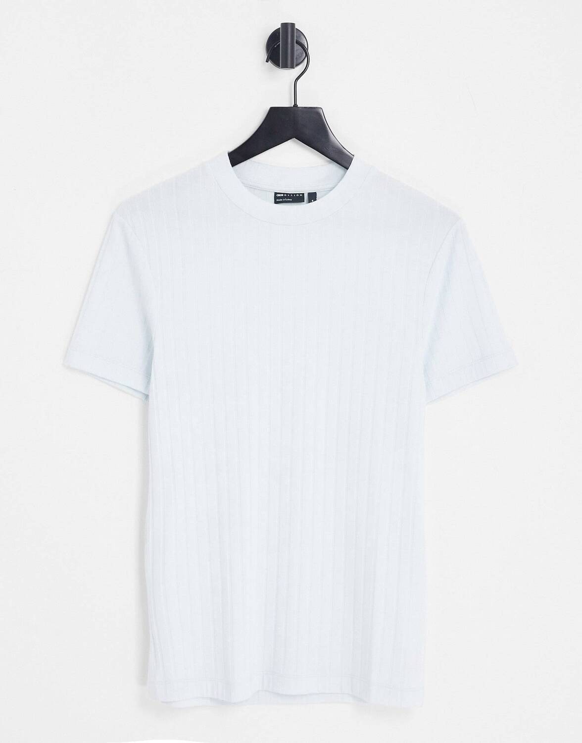 

Синяя футболка в рубчик ASOS DESIGN, Синий