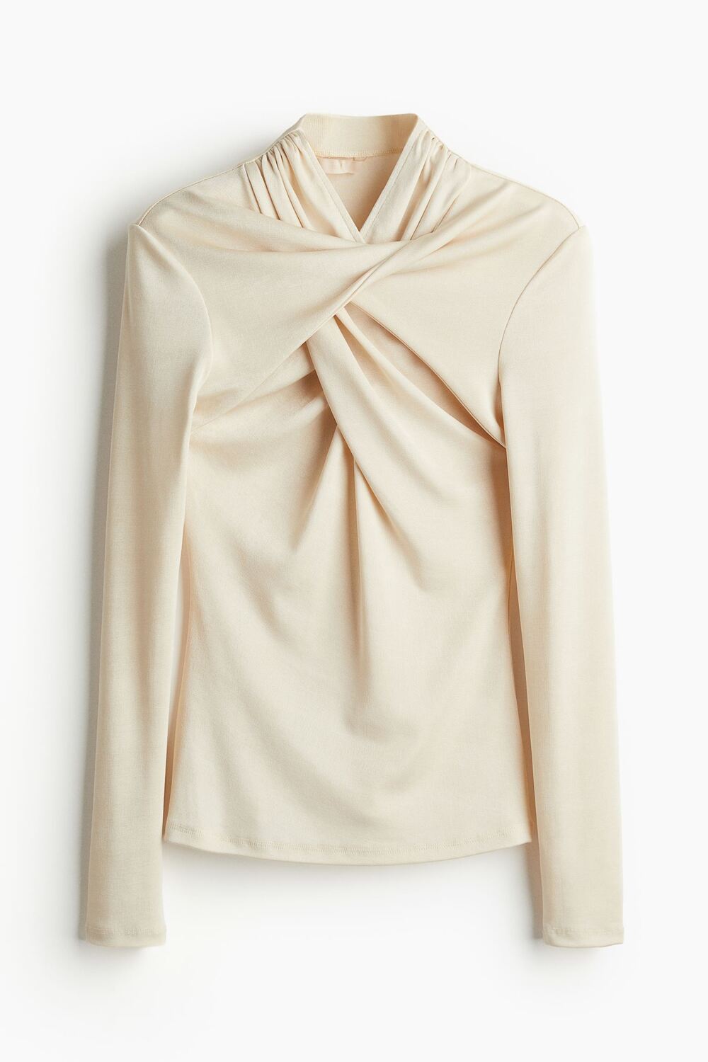 

Топ H&M Draped Jersey, кремовый