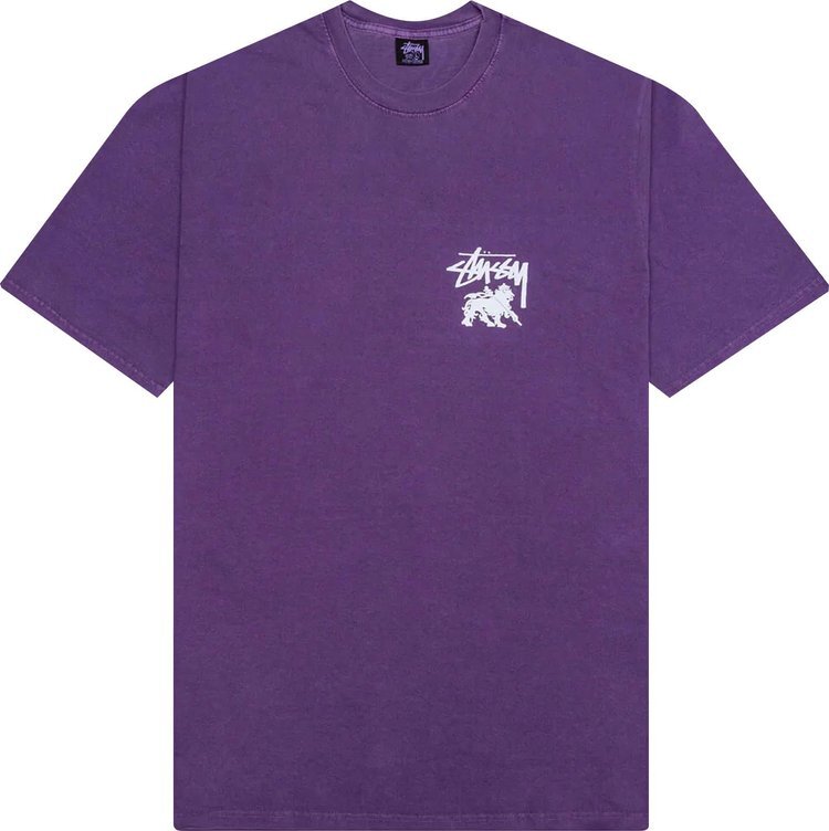 

Футболка Stussy Rasta Dot Pigment Dyed Tee 'Purple', фиолетовый