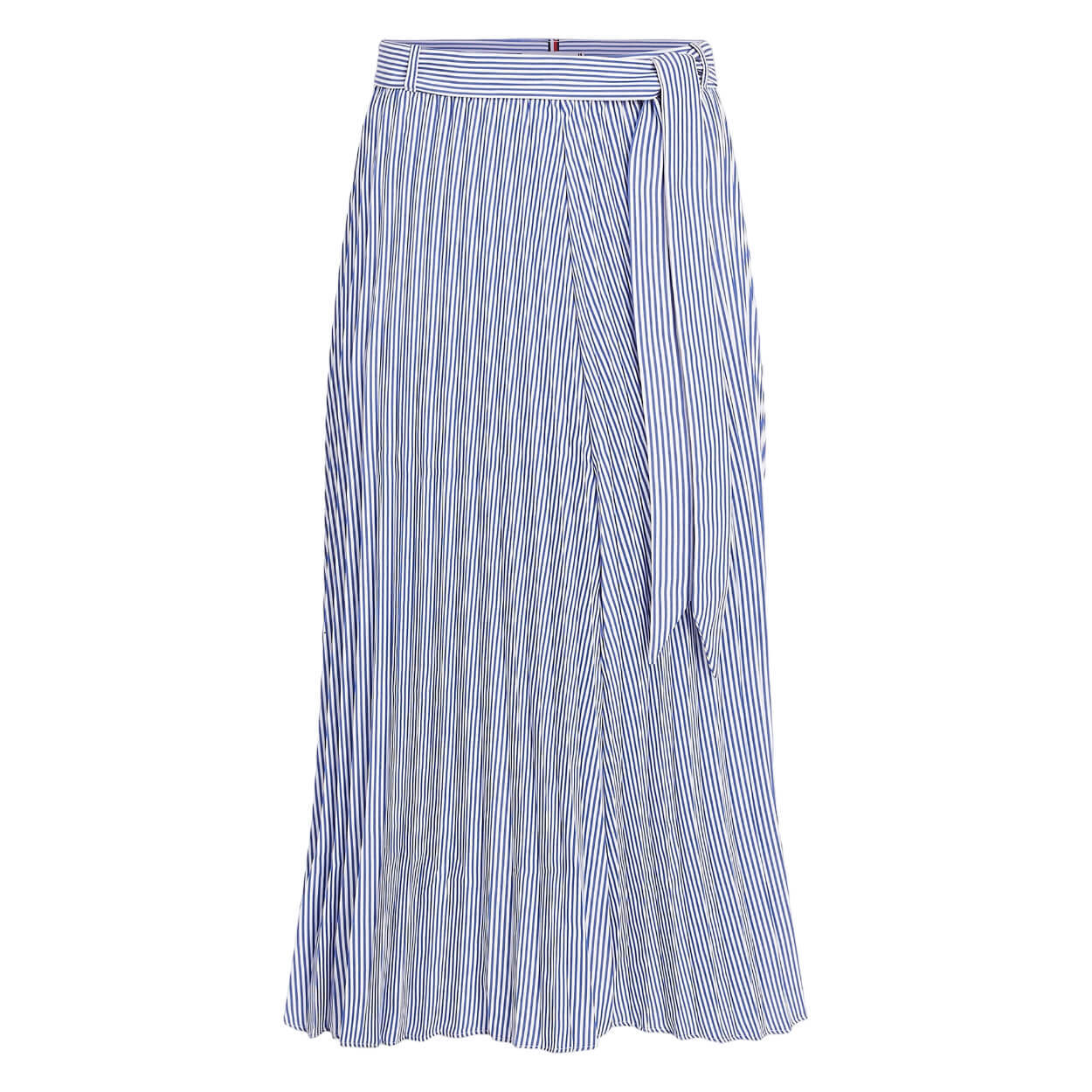 

Юбка Tommy Hilfiger Belted Stripe Midi, синий/белый