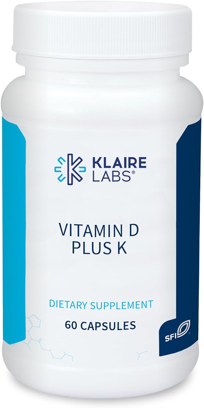 Klaire Labs Витамин D плюс K — 5000 МЕ, 60 капсул prohealth longevity d3 5000 125 мкг 5000 ме 100 капсул
