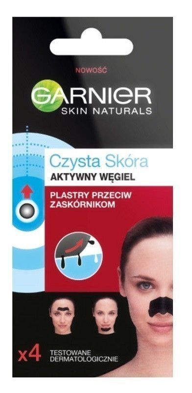 

Garnier Skin Naturals Czysta Skóra Aktywny Węgiel пластыри против черных точек, 4 шт.