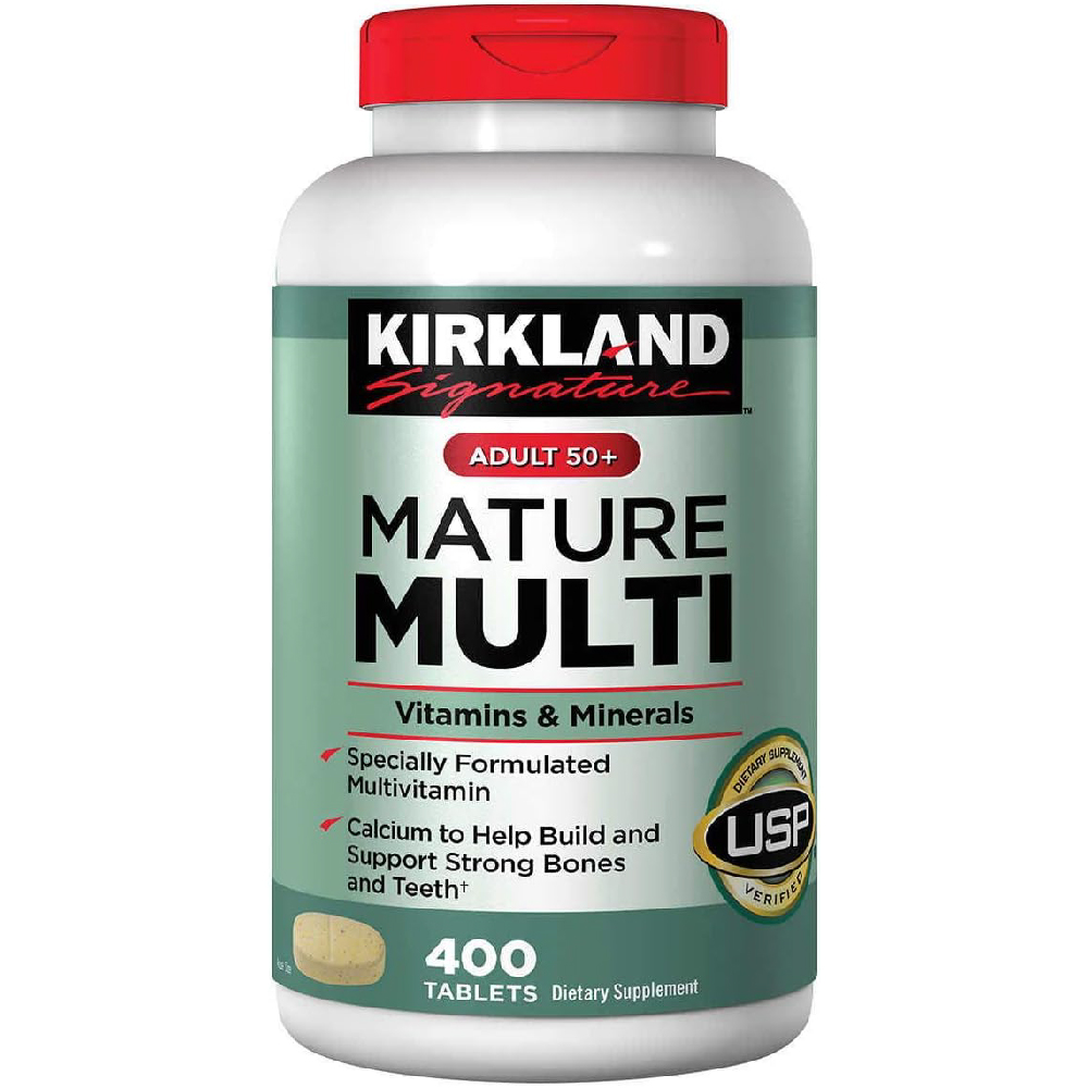 набор эконом kirkland Мультивитамины и минералы для взрослых старше 50 лет Kirkland Signature, 3x400шт.