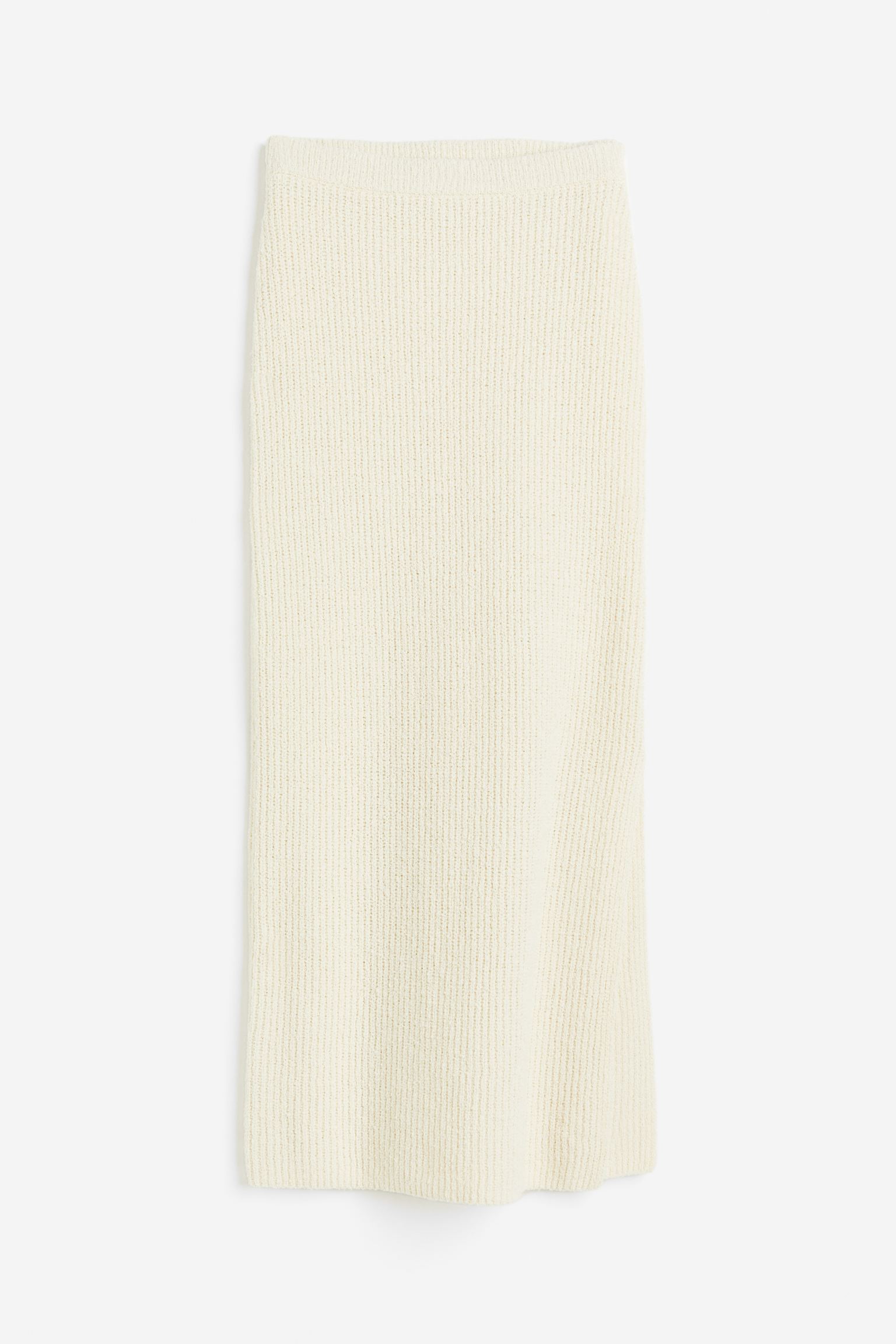 Юбка H&M Ribbed Knitted, кремовый