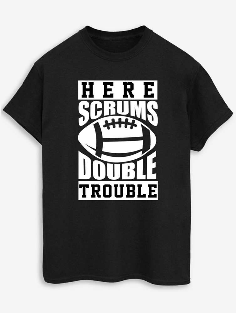 

Черная футболка с принтом для взрослых NW2 Rugby Scrum Slogan George., черный