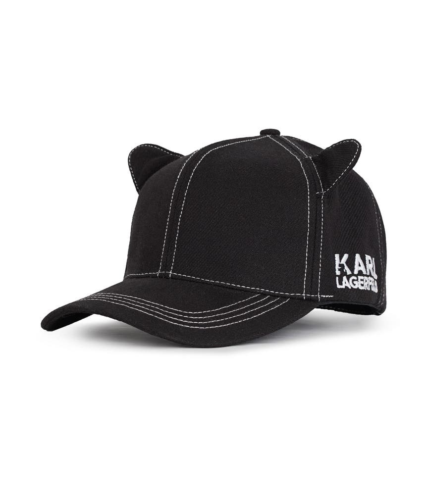 

Бейсбольная кепка с кошачими ушами Karl Lagerfeld, черный