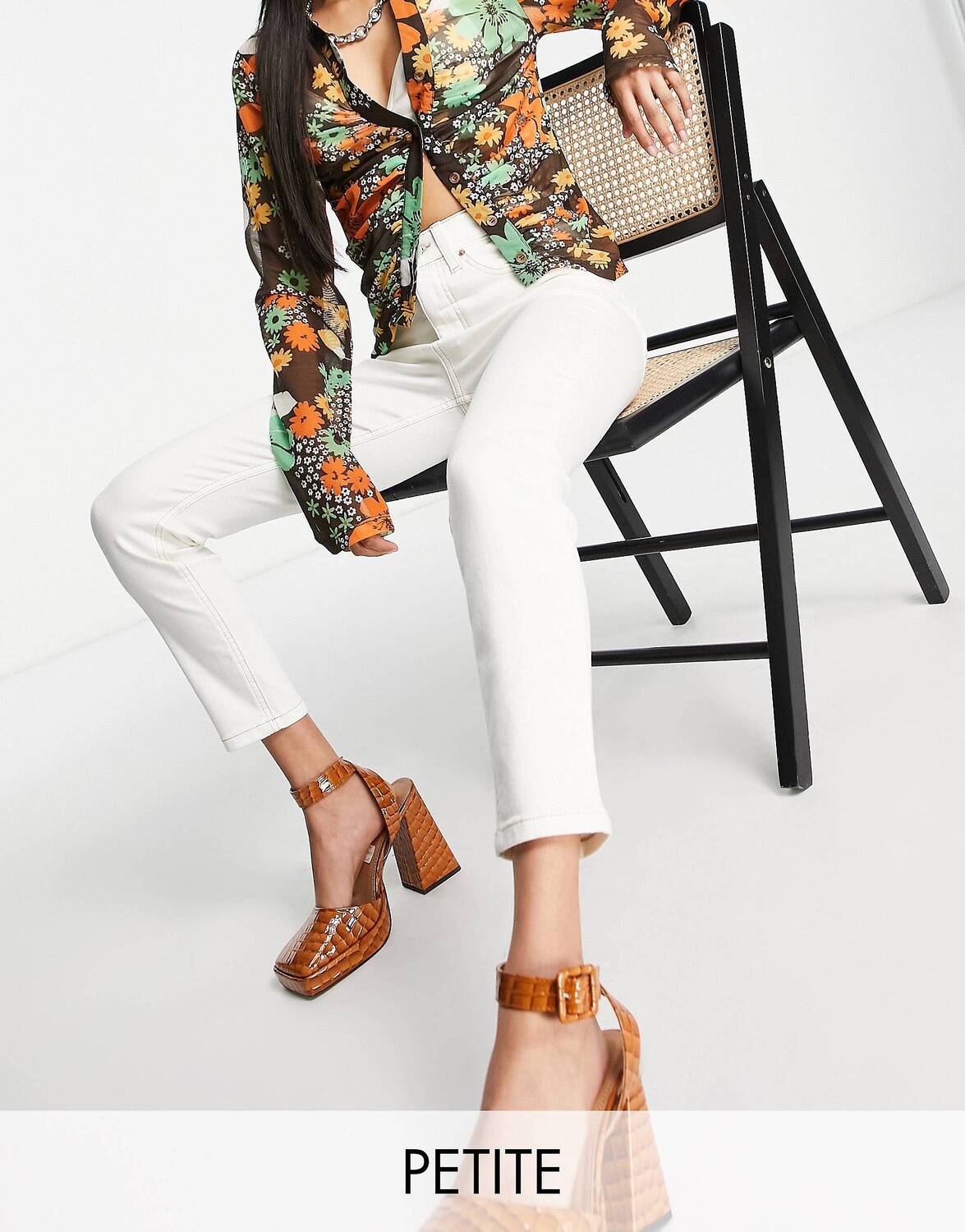 

Белые джинсы Topshop Petite Jamie