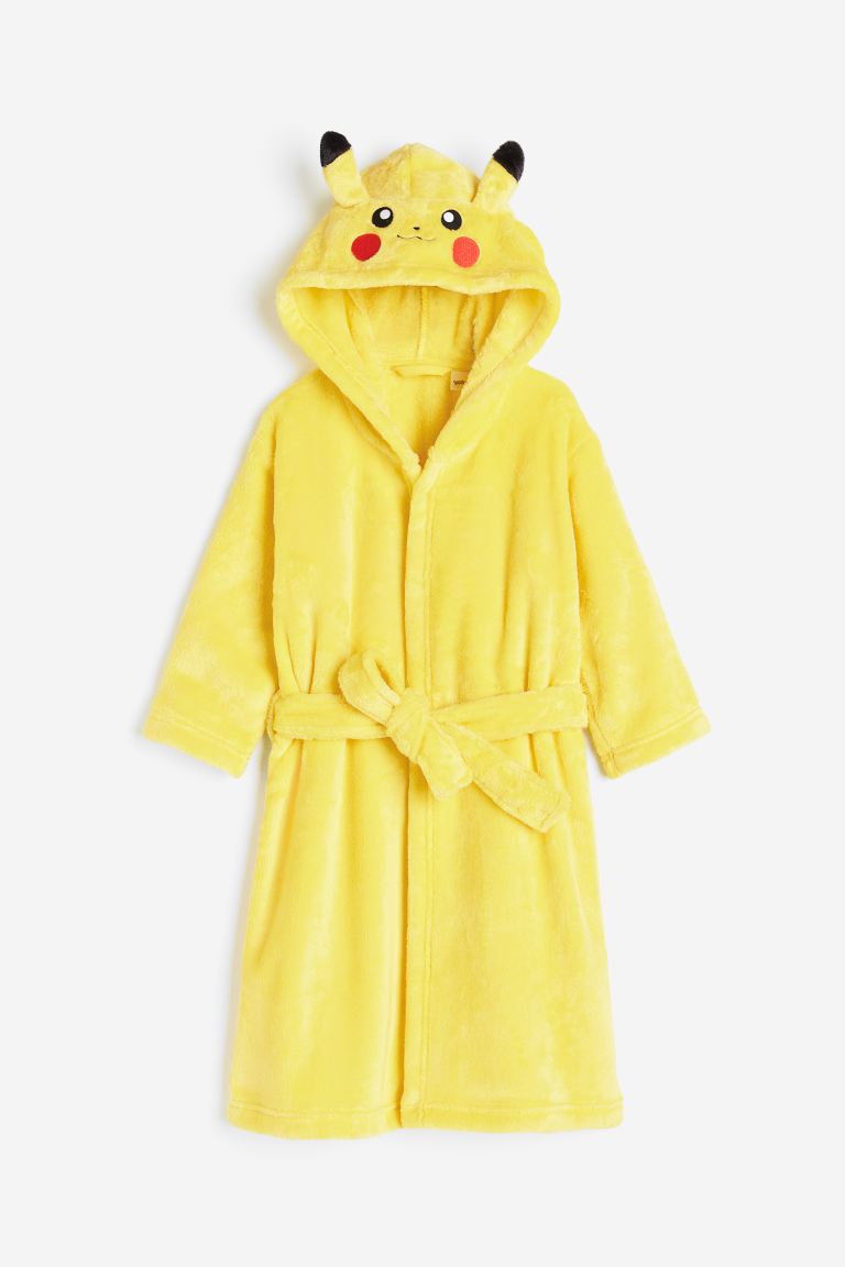Халат H&M x Pokémon Fleece, желтый халат с капюшоном из мягкого флиса 3 14 лет 6 лет 114 см розовый