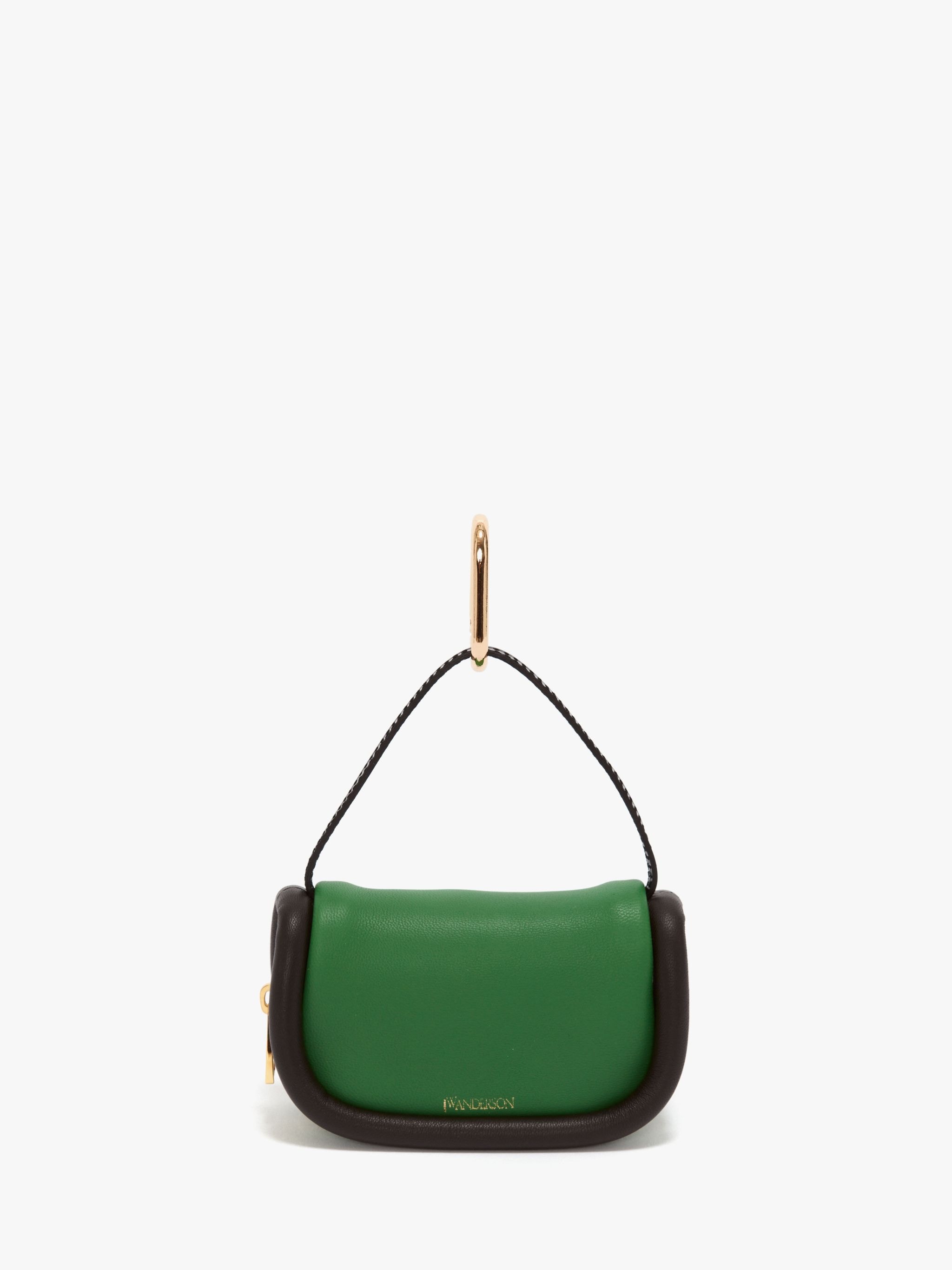 Кожаная сумка JW Anderson, зеленый / коричневый / черный кожаная сумка jw anderson зеленый мокка черный