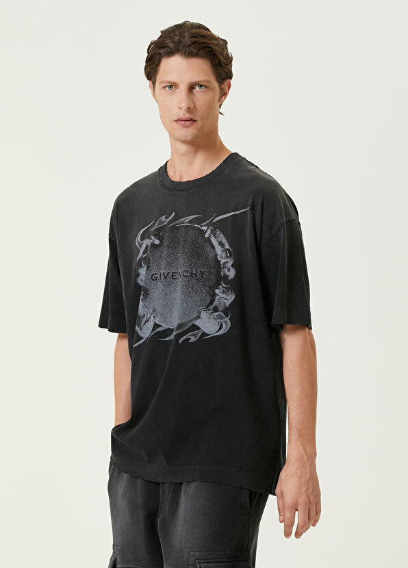 

Повседневная футболка черного цвета с детальным логотипом Givenchy, Черный