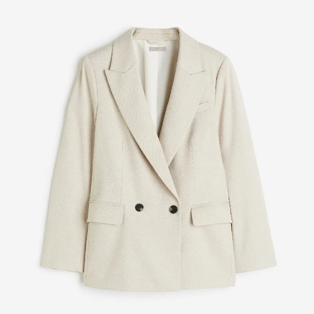 

Пиджак H&M Double-breasted, светло-бежевый