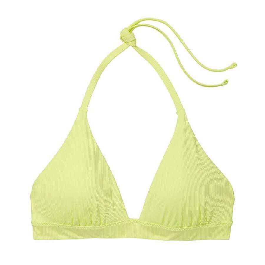 

Лиф бикини Victoria's Secret Swim Mix-and-Match Halter, светло-лаймовый