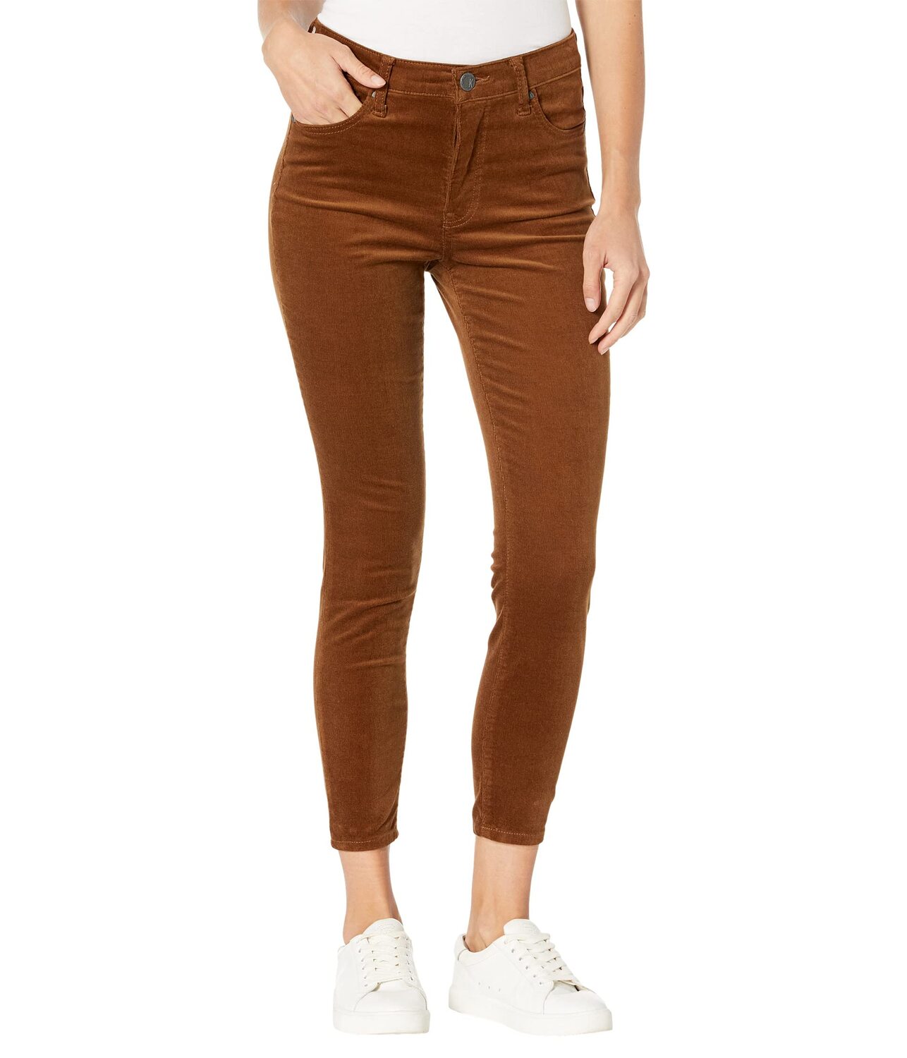 

Джинсы KUT from the Kloth, Connie High-Rise Corduroy Ankle in Whiskey