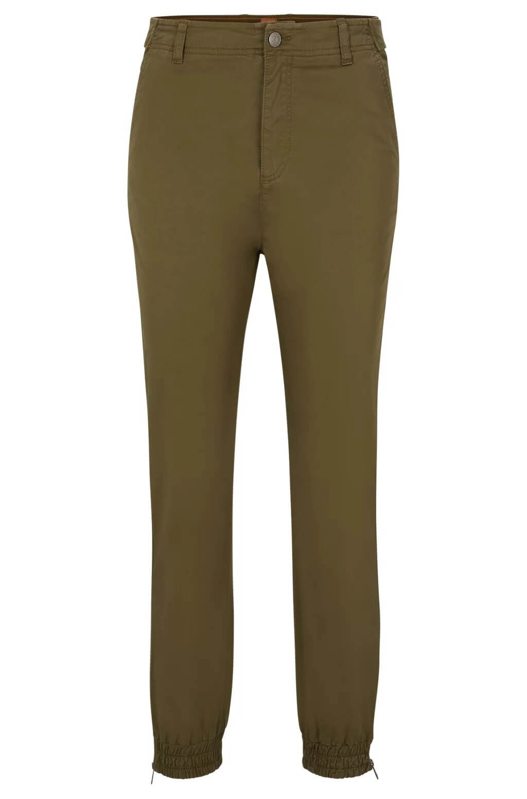 Брюки Hugo Boss Regular Fit Chinos Stretch Cotton, темно-зеленый брюки женские с манжетами по низу изделия