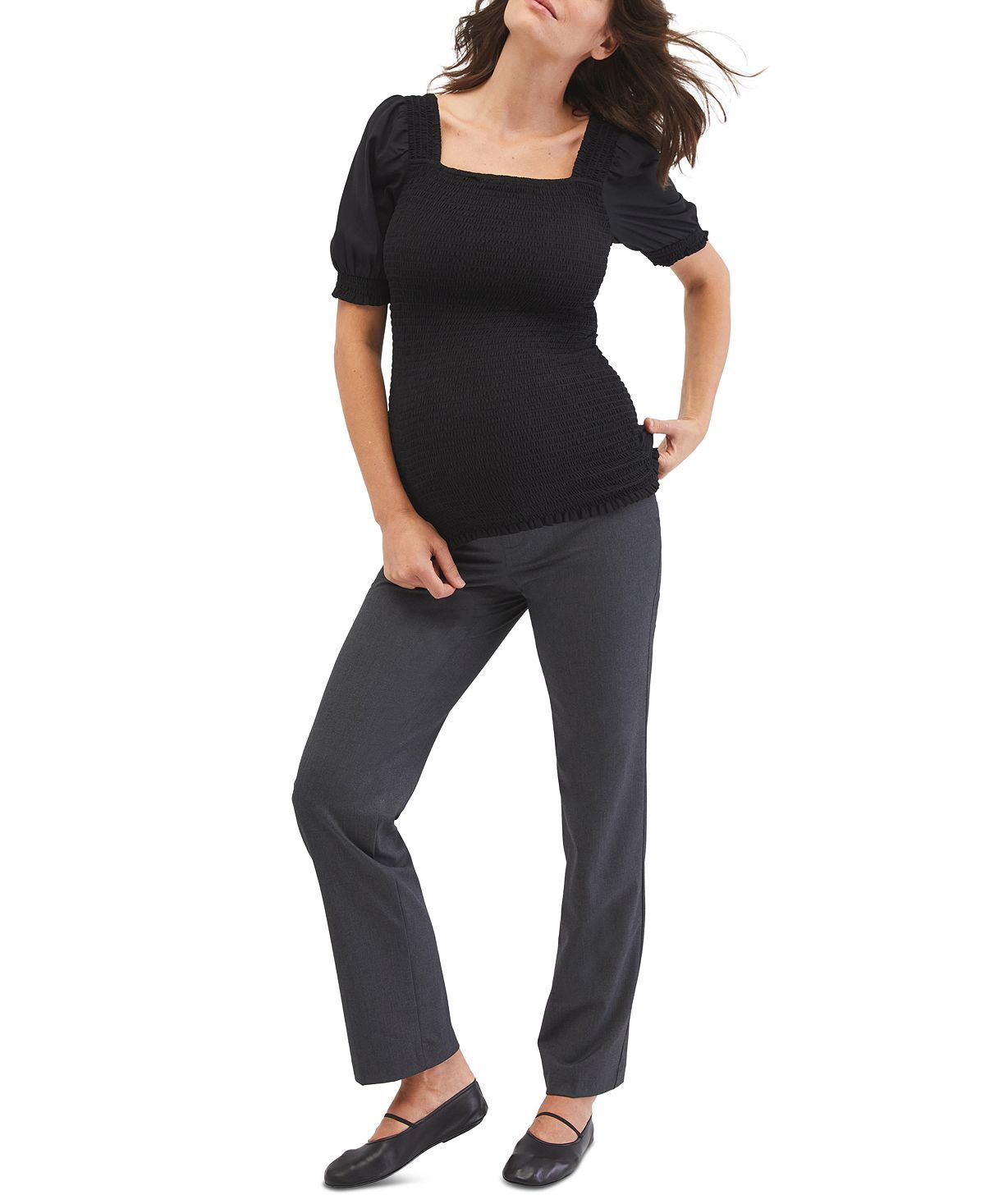 

Брюки для беременных с прямыми штанинами secret fit belly suiting Motherhood Maternity, Серый