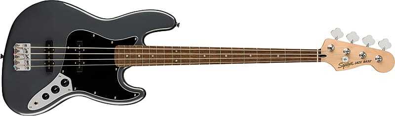 

Squier by Fender Affinity Series Jazz Bass, гриф Indian Laurel, Charcoal Frost Metallic Squier by Fender Affinity Series Jazz Bass, Indian Laurel fingerboard