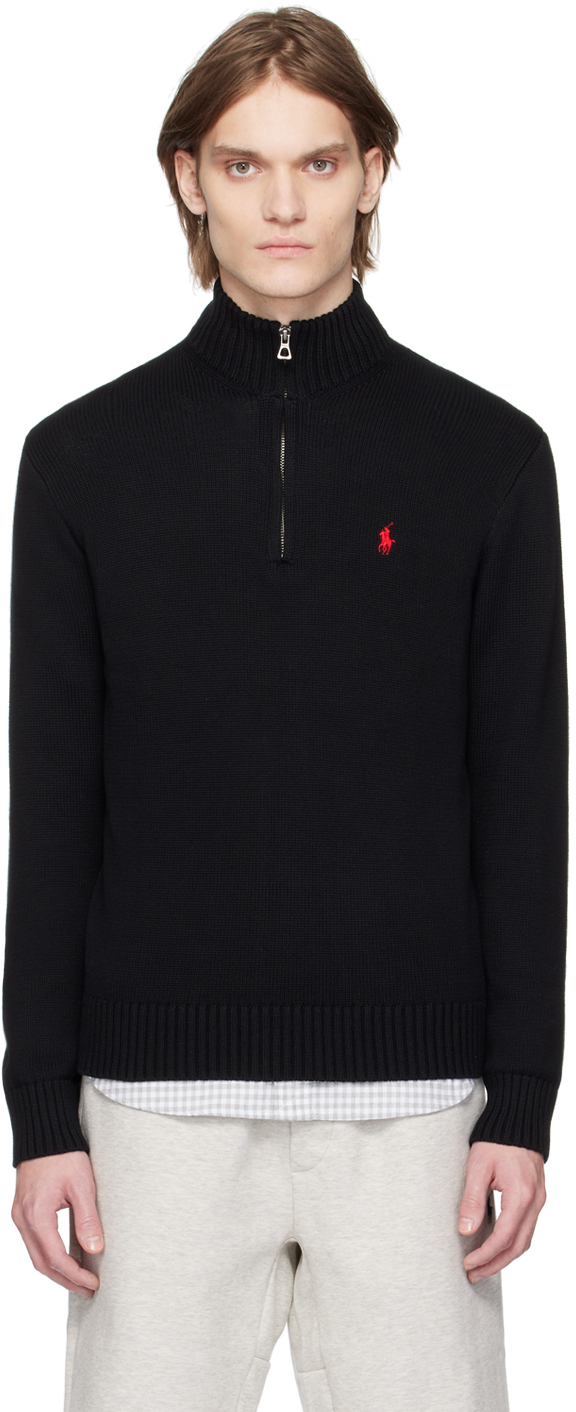 

Черный свитер с вышивкой Polo Ralph Lauren