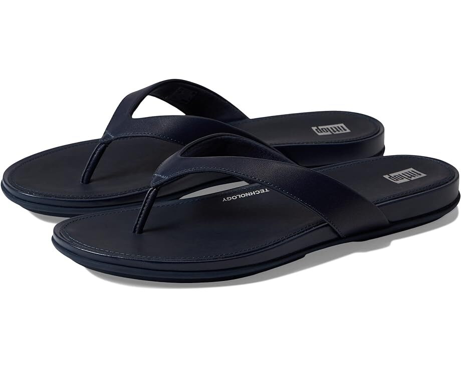 Сандалии FitFlop Gracie Leather Flip-Flops, цвет Midnight Navy