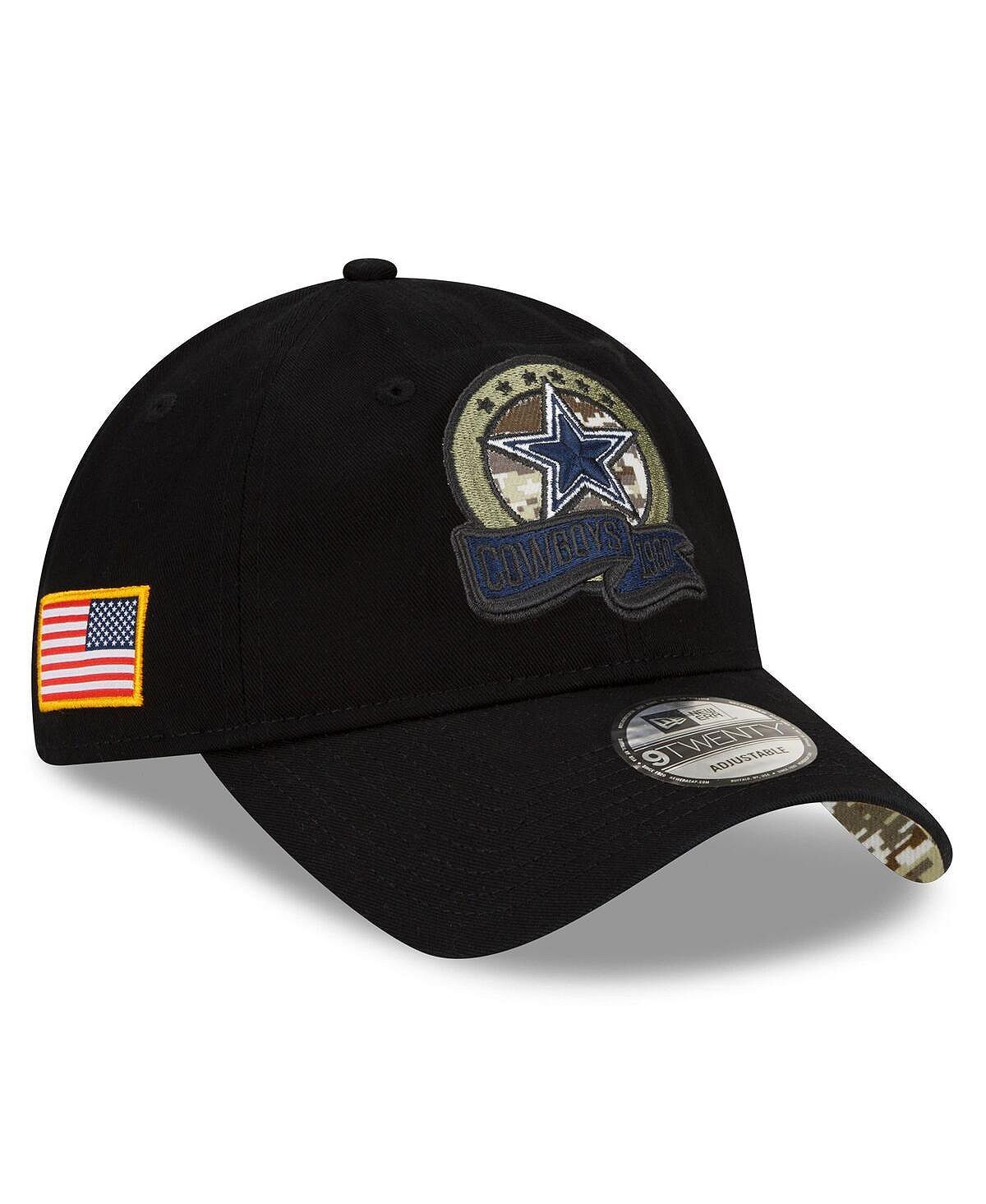 

Мужская черная регулируемая кепка Dallas Cowboys 2022 Salute To Service 9TWENTY New Era